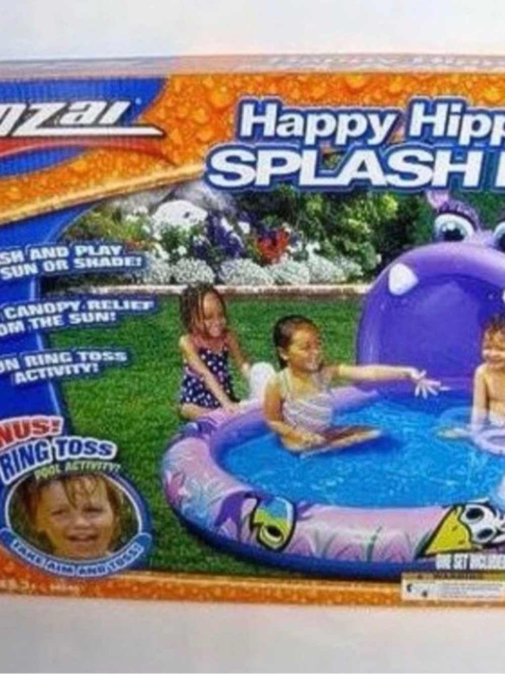 Banzai Happy Hippo SplashPool Shady Canopy Ages 3+